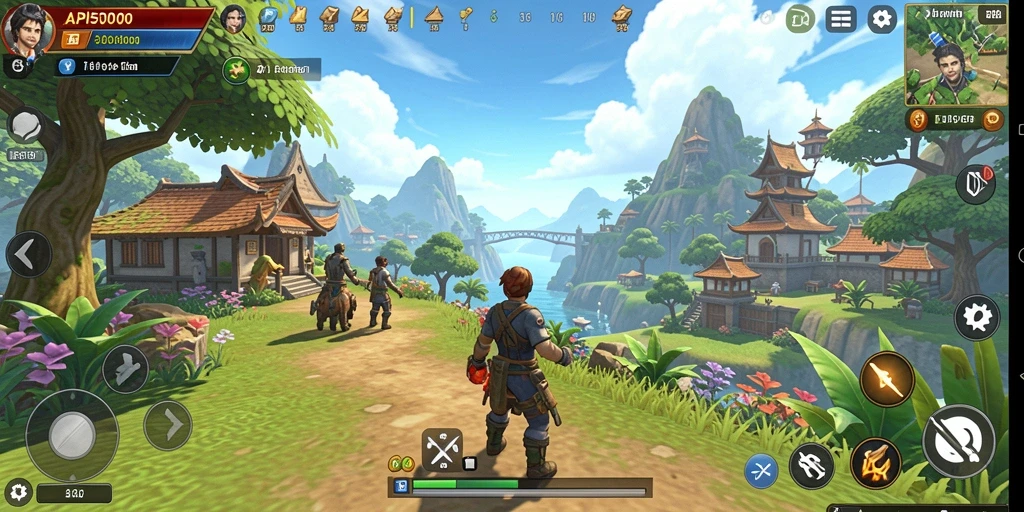 Tampilan gameplay menakjubkan dari API5000 dalam dunia terbuka.