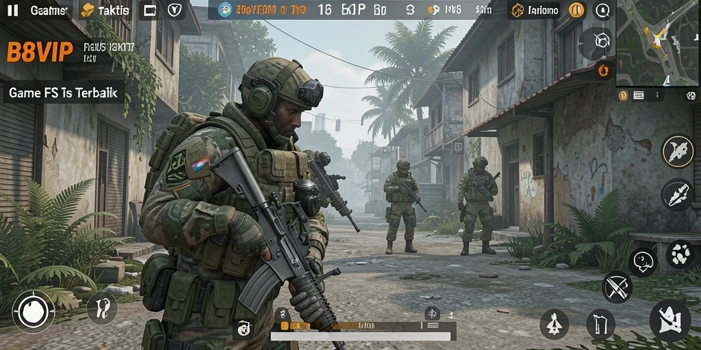 Tampilan gameplay mendebarkan dengan aksi seru di B8VIP.