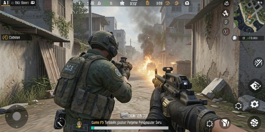 Tampilan gameplay intens CERI123 yang penuh aksi dan strategi.