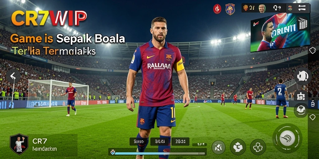 Tampilan gameplay seru di CR7VIP dengan aksi sepak bola nyata.