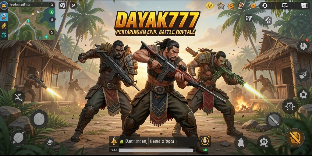 Tampilan gameplay menegangkan di battlefield DAYAK777.