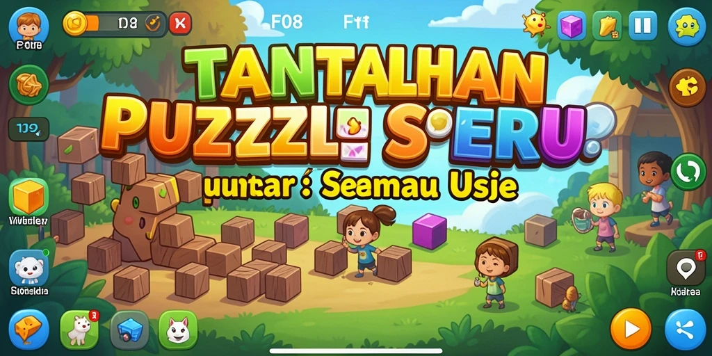 Screenshot gameplay F08 menampilkan tantangan Puzzle yang menarik.