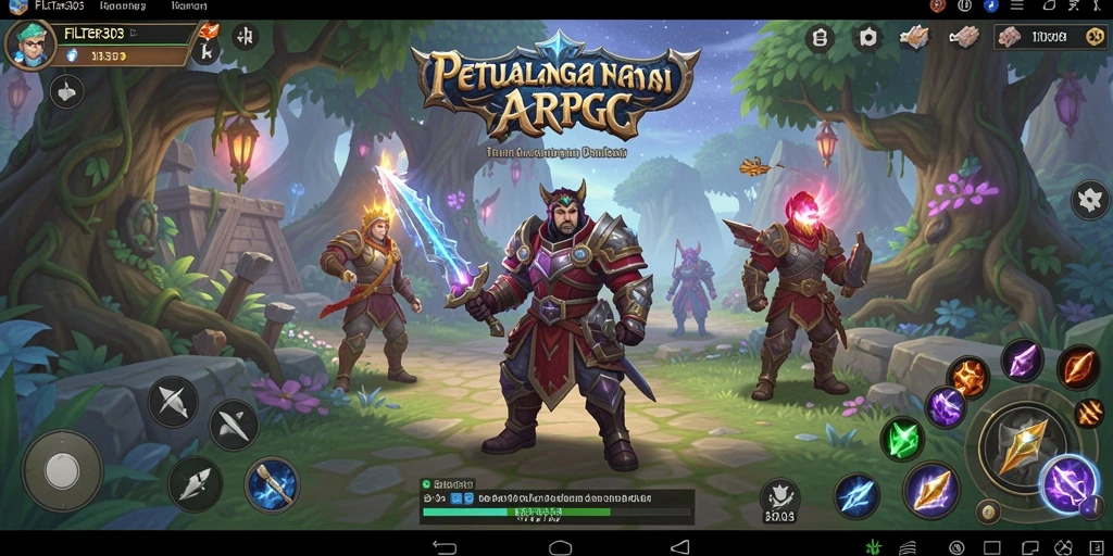 Tampilan gameplay seru dari FILTER303 yang penuh aksi ARPG.