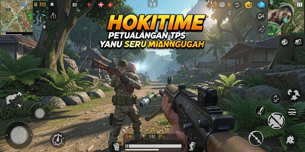 Tampilan gameplay seru di HOKITIME dengan aksi menegangkan.