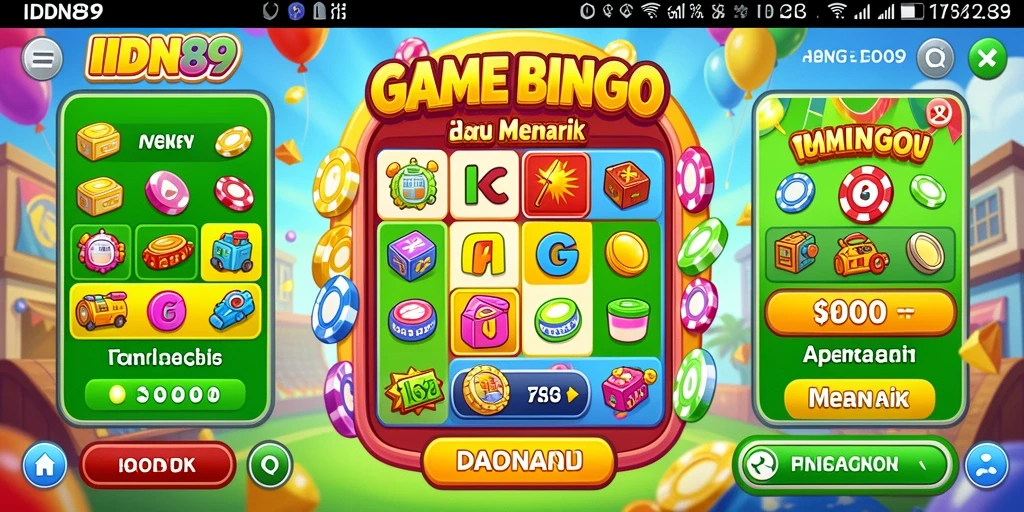 Tampilan gameplay IDN89 dengan suasana Bingo yang seru.