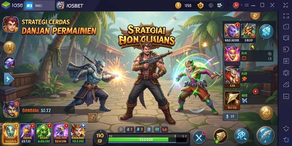 Screenshot gameplay IOSBET menampilkan strategi pertempuran yang mendebarkan.