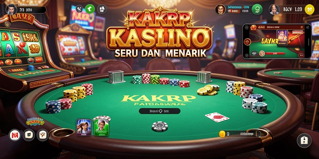 Screenshot KAKRP menampilkan gameplay kasino yang menegangkan dan seru.