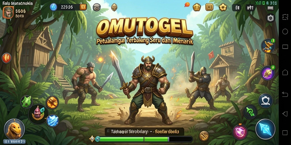 Screenshot gameplay OMUTOGEL menampilkan eksplorasi dunia terbuka yang luas.