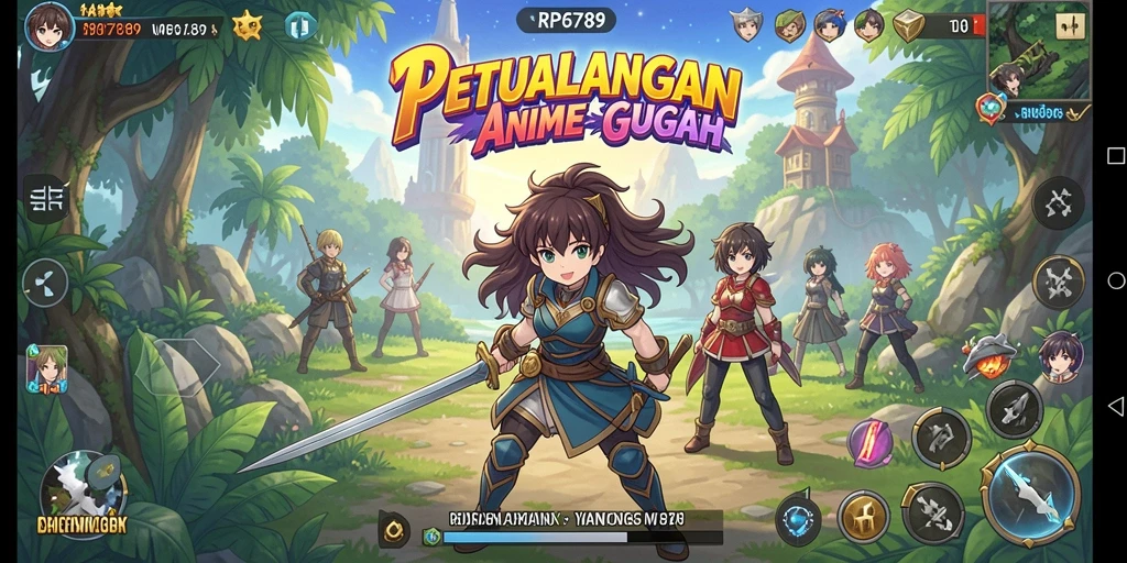 Tampilan wajah karakter anime yang menarik dalam gameplay RP6789.