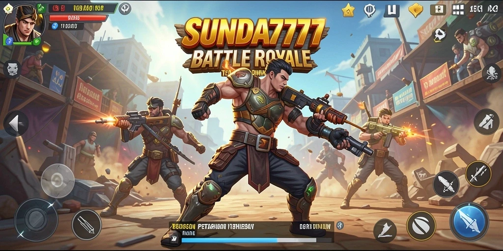 Gameplay SUNDA777 yang mendebarkan dan penuh aksi Battle Royale.