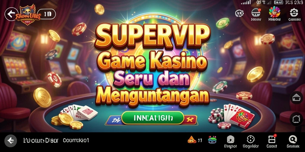 Tampilan menampilkan keseruan bermain permainan Kasino di SUPERVIP.