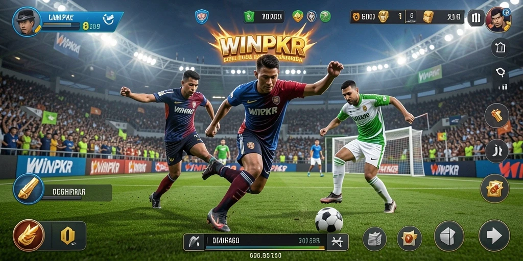 Tampilan gameplay WINPKR yang menegangkan dan penuh aksi olahraga.