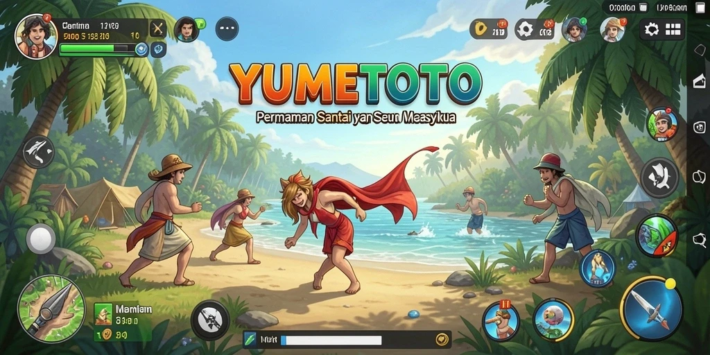 Gameplay YUMETOTO yang ceria dan menarik perhatian.